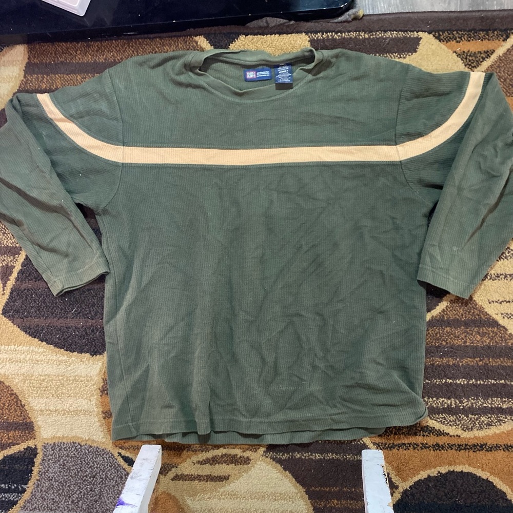 Faded glory, green khaki, wraparound stripe